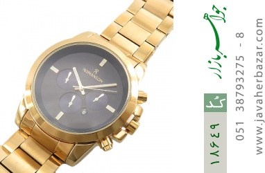 ساعت مجلسی طلائی صفحه مشکی ساعت رمانسون Romanson مجلسی طلائی صفحه مشکی مردانه - کد 18649